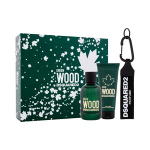 Dsquared2 Green Wood Eau de Toilette 100ml Shower Gel 100ml & Keychain