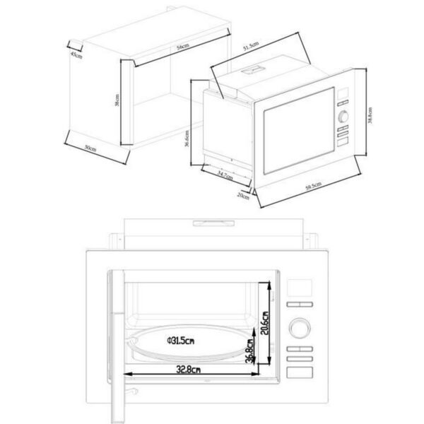 Φούρνος Μικροκυμάτων με Γκριλ Continental Edison CEMO25GINE 25 L 900 W - Image 2