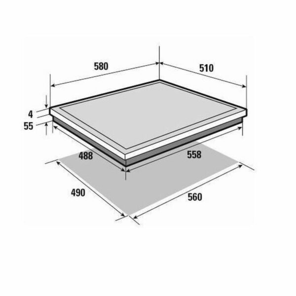 Επαγωγική Πλάκα Brandt BPI6310B 60 cm 4600 W - Image 3