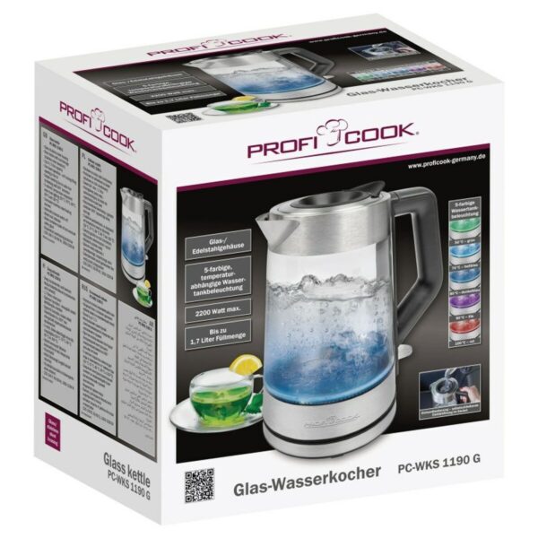 Βραστήρας Proficook PC-WKS 1190 G Ασημί 2200 W 1,7 L - Image 3