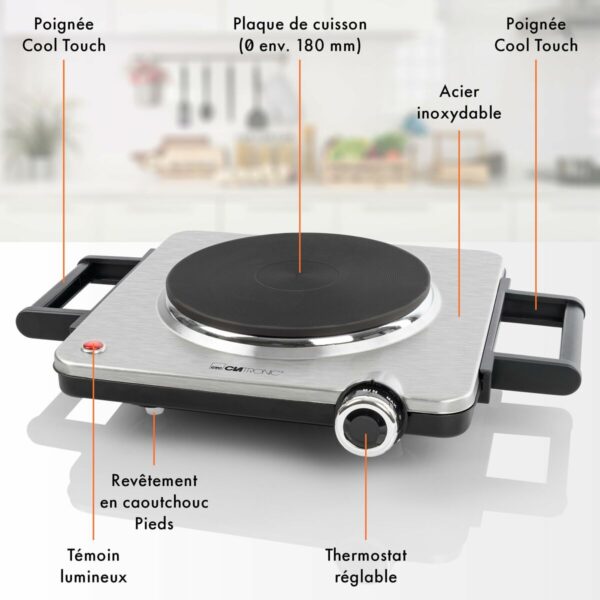 Ηλεκτρική Εστία Clatronic EKP 3788 1500 W - Image 2