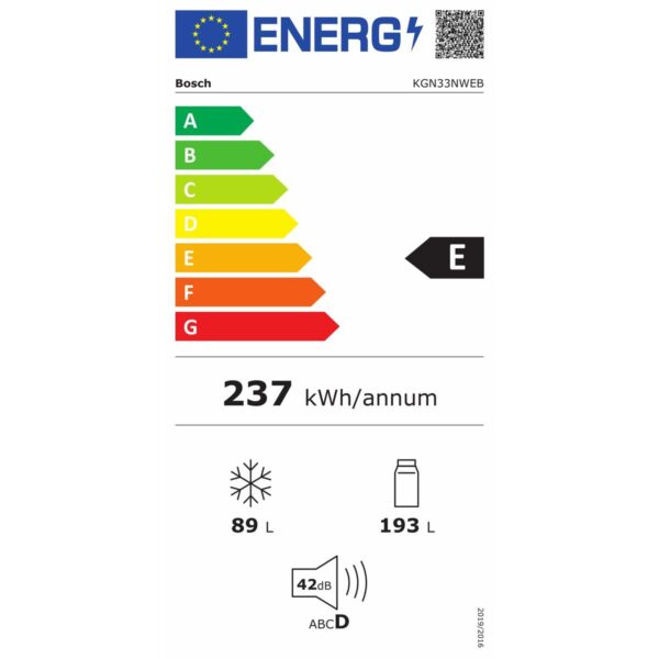 Συνδυασμένο Ψυγείο BOSCH KGN33NWEB Λευκό - Image 3