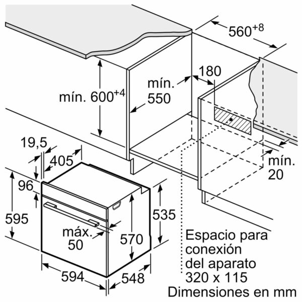 Πυρολυτικός Φούρνος BOSCH HBG578EB7 3600 W 71 L - Image 3