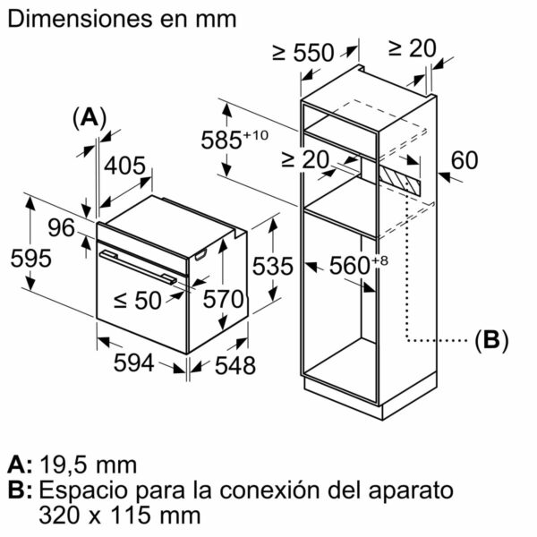 Φούρνος BOSCH HQA514ES3 3400 W 71 L - Image 3