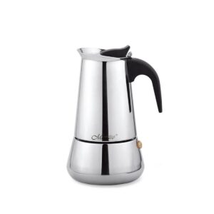 Ιταλικη καφετιερα Feel Maestro MR-1660-6 Μαύρο Ασημί Ανοξείδωτο ατσάλι 18/10 300 ml 6 φλιτζάνια