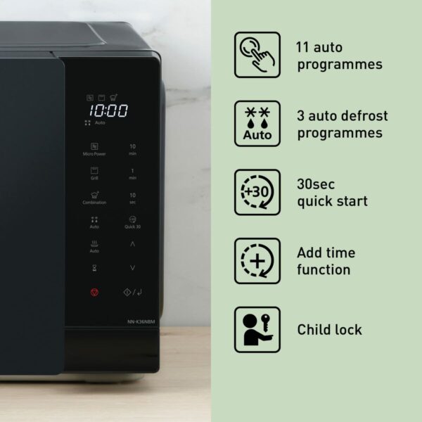 φούρνο μικροκυμάτων Panasonic NNK36NBMEPG Μαύρο 1000 W 23 L - Image 3