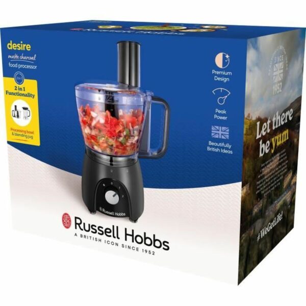 Επεξεργαστής Τροφίμων Russell Hobbs Desire Matte Charcoal Μαύρο 600 W - Image 3