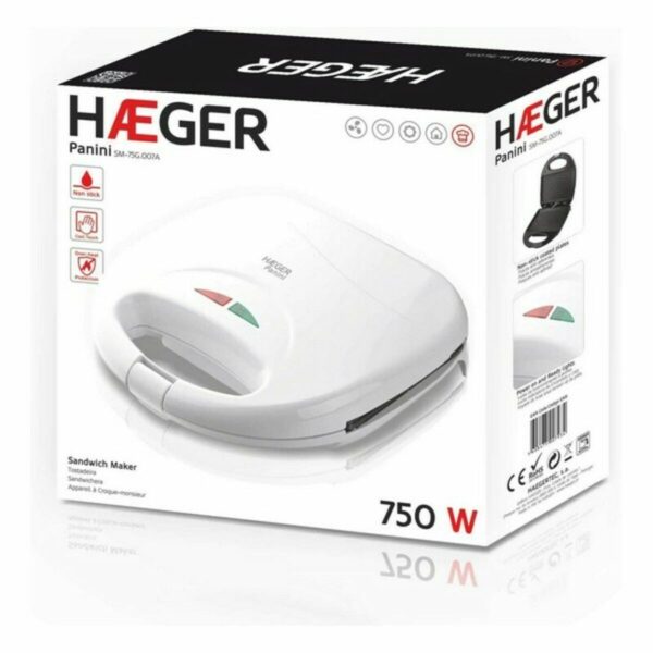 Σαντουιτσιέρα Haeger SM-75G.007A Λευκό 750 W - Image 2