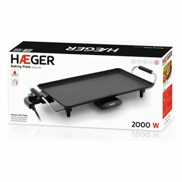 Λεία Επιφάνεια Ψησίματος Haeger GR-200.010A Μαύρο 2000 W - Image 2