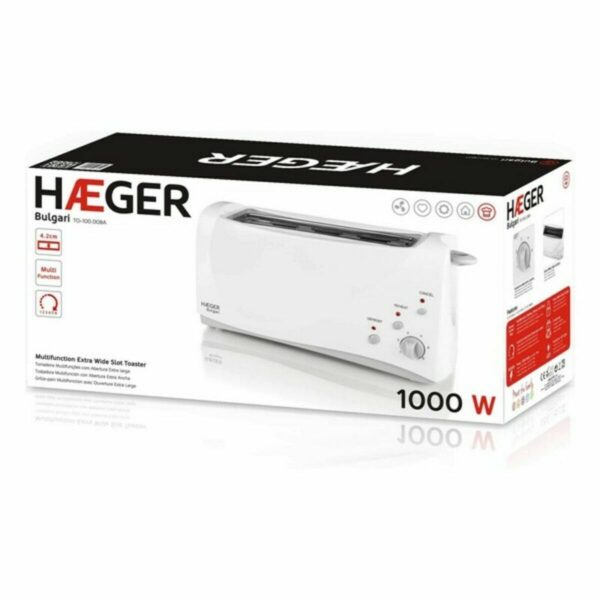 Τοστιέρα Haeger TO-100.008A Πολλών χρήσεων 1000 W Λευκό - Image 2