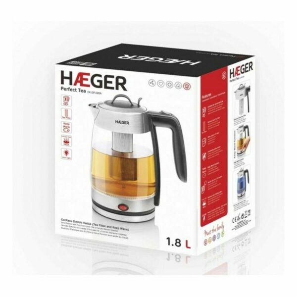 Βραστήρας Νερού και Ηλεκτρική Τσαγιέρα Haeger EK-22F.020A Λευκό Ανοξείδωτο ατσάλι 2200 W - Image 3