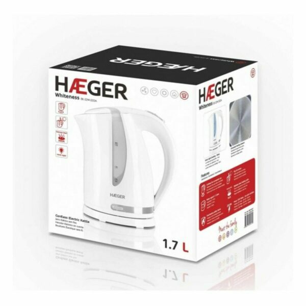 Βραστήρας Haeger EK-22W.022A Ανοξείδωτο ατσάλι Λευκό 2200 W 1,7 L - Image 2