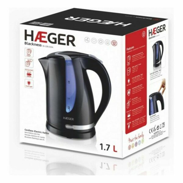 Βραστήρας Haeger EK-22B.023A Μαύρο Ανοξείδωτο ατσάλι 2200 W 1,7 L - Image 2