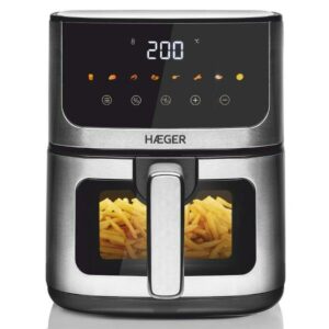 Φριτέζα με Αέρα Haeger Magic Window Γκρι 1400 W