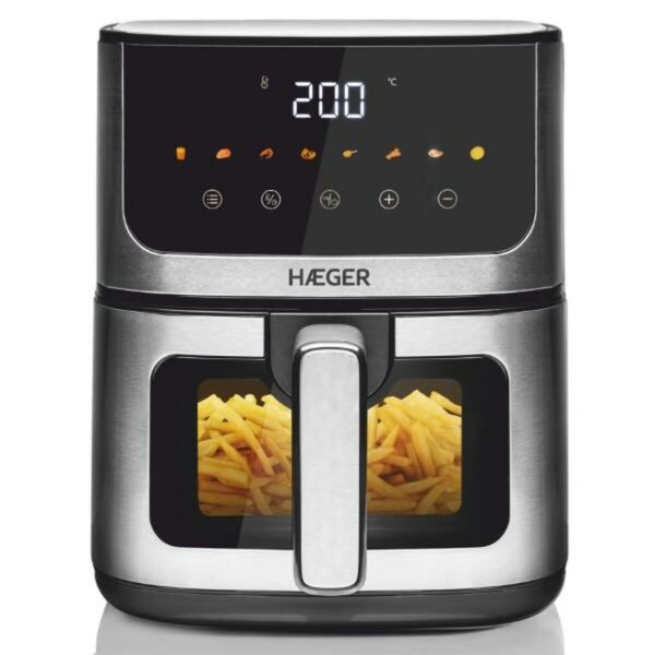 Φριτέζα με Αέρα Haeger Magic Window Γκρι 1400 W