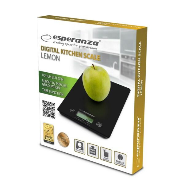 ζυγαριά κουζίνας Esperanza EKS002K Μαύρο 5 kg - Image 3