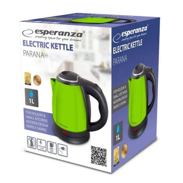 Βραστήρας Esperanza EKK128G Μαύρο Πράσινο Ανοξείδωτο ατσάλι Πλαστική ύλη 1350 W 1 L - Image 2