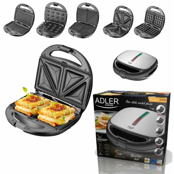 Σαντουιτσιέρα Adler AD 3040 Μαύρο Γκρι 1200 W - Image 3