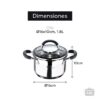 Κατσαρόλα για Αργό Μαγείρεμα  Masterpro Ø 16 cm 1,8 L - Image 2