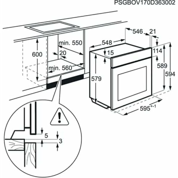 Φούρνος AEG BEK435120W 3000 W 71 L - Image 2