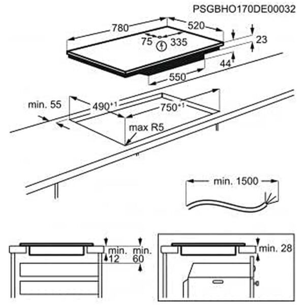 Επαγωγική Πλάκα AEG IAE84881FB 3200 W 3600 W - Image 2