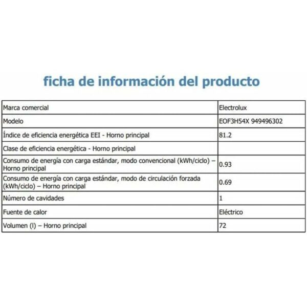 Φούρνος Electrolux EOF3H54X 2700 W 72 L - Image 2