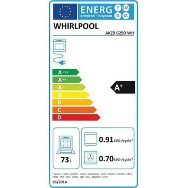 Πυρολυτικός Φούρνος Whirlpool Corporation AKZ9 6290 WH 3650 W 73 L - Image 2
