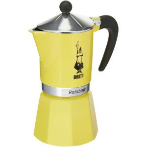 Ιταλικη καφετιερα Bialetti Rainbow Κίτρινο Jaune Μέταλλο 6 φλιτζάνια