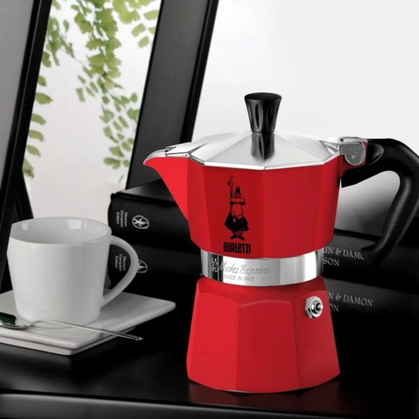 Ιταλικη καφετιερα Bialetti Winter Wonderland Κόκκινο Ασημί Αλουμίνιο 3 Kopper - Image 3