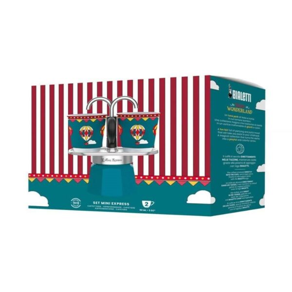 Ιταλικη καφετιερα Bialetti Mini Express Winter Wonderland Τυρκουάζ Αλουμίνιο 2 Kopper 0,9 l - Image 2