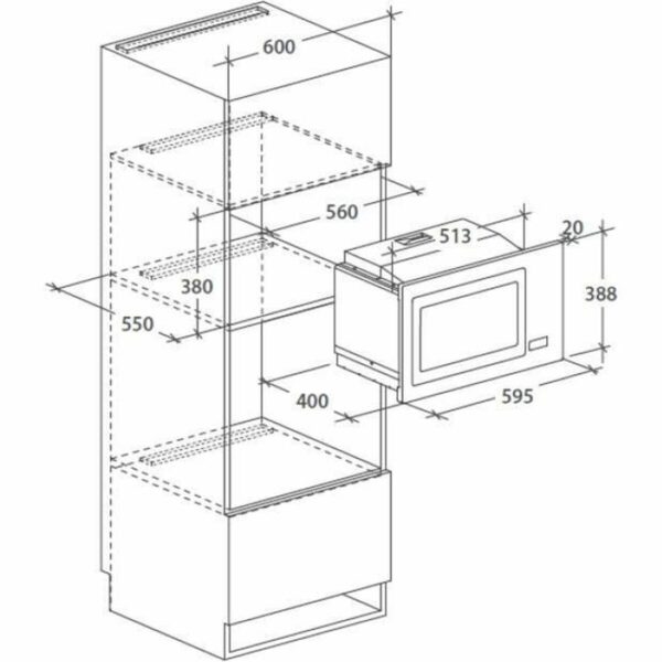 φούρνο μικροκυμάτων Rosieres RMG28DF 900 W 28 L - Image 2