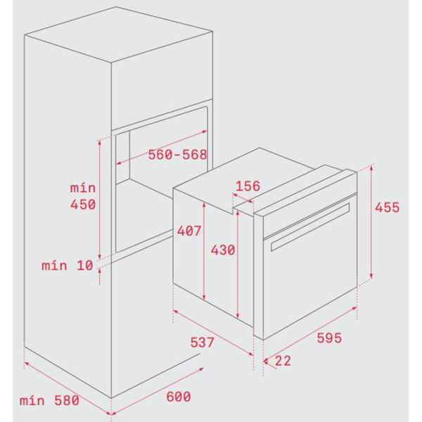 Πυρολυτικός Φούρνος Teka 41534010 44 L Display LED 2615W 44 L - Image 3