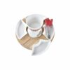 Συσκευη για φοντι DKD Home Decor Bamboo Αλουμίνιο Πήλινα 26,5 x 26,5 x 1,5 cm Κόκκινο (10 pcs) - Image 3