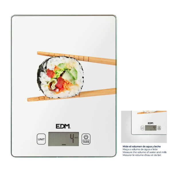 ζυγαριά κουζίνας EDM 07526 Λευκό 5 kg - Image 2