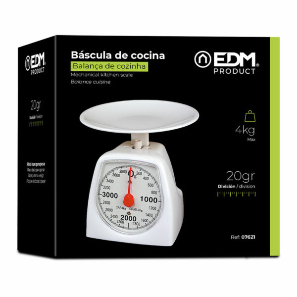 ρετρό ζυγαριά κουζίνας EDM 07621 Λευκό 4 Kg - Image 3