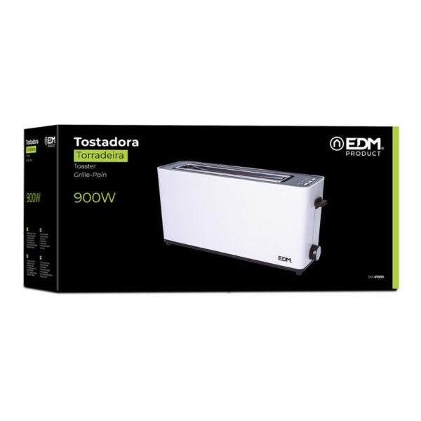 Τοστιέρα EDM 07639 White Design 900 W - Image 2