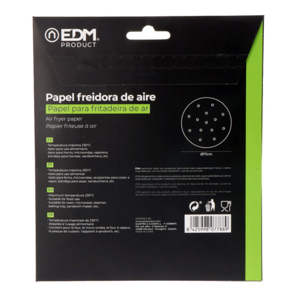 Χαρτί για αεροφρυτέρα EDM 07788 Ø 17 cm 100 Μονάδες - Image 3