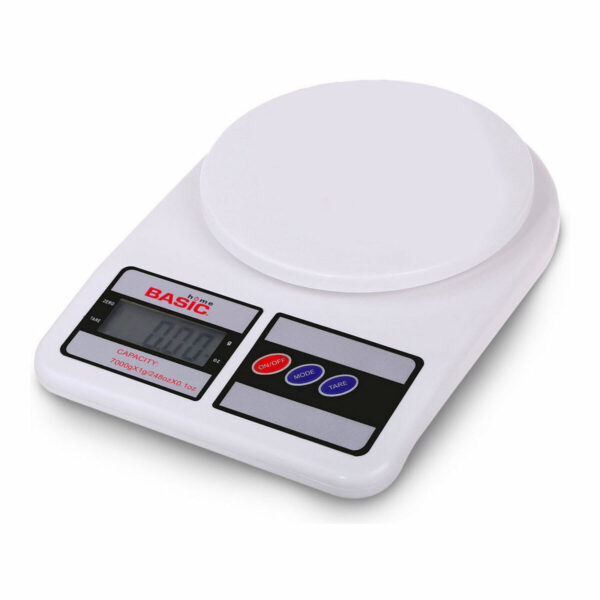 ζυγαριά κουζίνας Basic Home Ψηφιακό LCD 7 kg Λευκό (23 x 16 x 3,6 cm) - Image 2