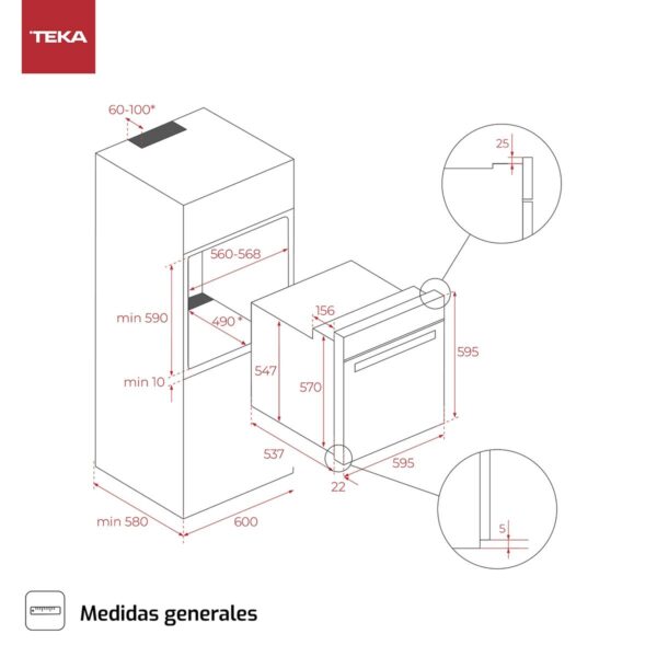 Φούρνος Πολλαπλών Χρήσεων Teka HCB6526 1400 W 71 L - Image 3