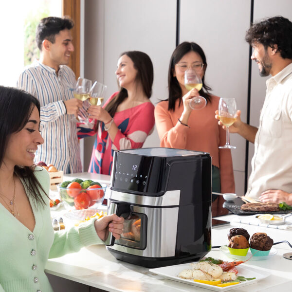 Φριτέζα με Αέρα InnovaGoods Fryinn View 6500 Μαύρο 1700 W 6,5 L Ανοξείδωτο ατσάλι - Image 3