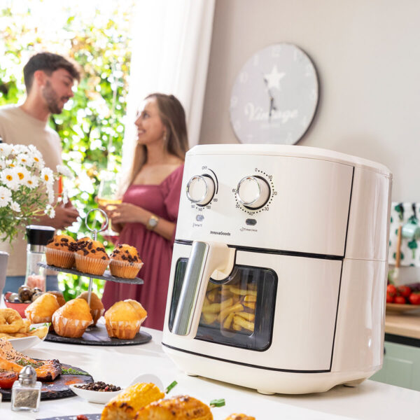 Φριτέζα με Αέρα InnovaGoods Vynner Pro 6500 Κρεμ 1700 W 6,5 L Ανοξείδωτο ατσάλι - Image 3