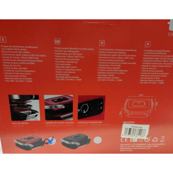 Grill TM Electron Κόκκινο 220-240V - Image 2