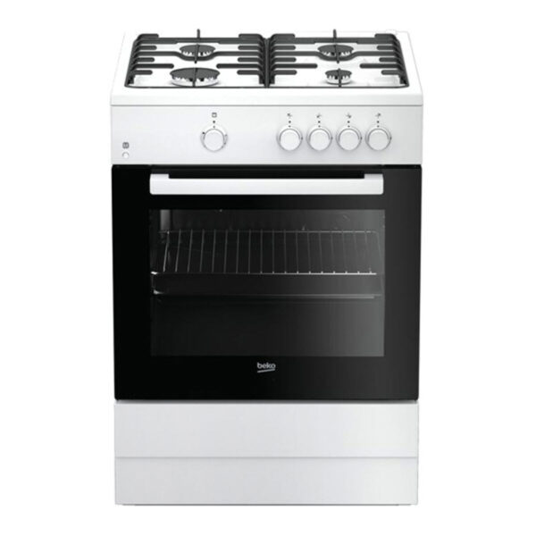 Εστία Αερίου BEKO FSG62000DWL Μαύρο/Λευκό