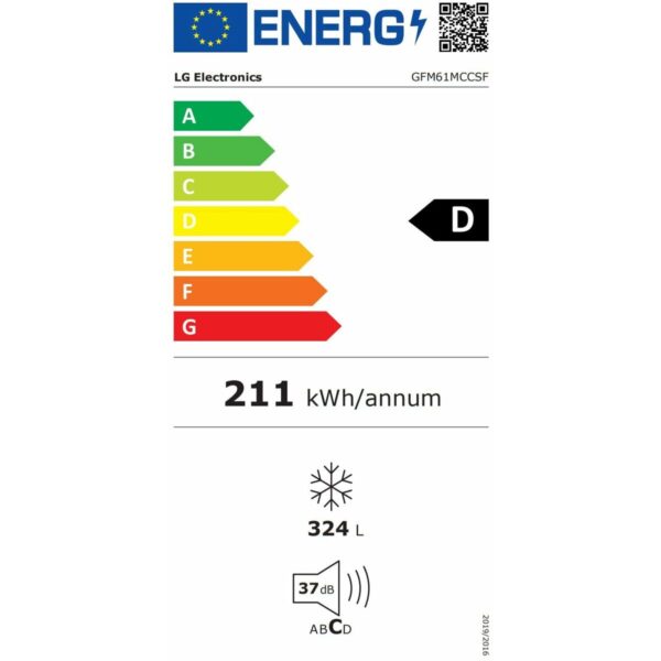 Ψύκτης LG GFM61MCCSF  185 Μαύρο 324 L - Image 2