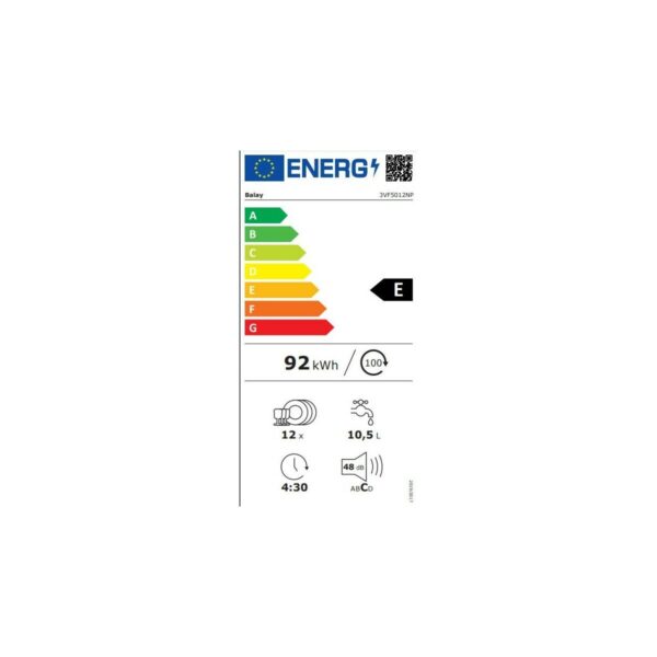 Πλυντήριο πιάτων Balay 3VF5012NP 60 cm - Image 2