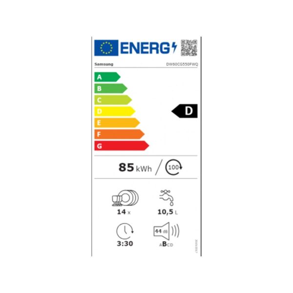 Πλυντήριο πιάτων Samsung DW60CG550FWQET 60 cm - Image 2