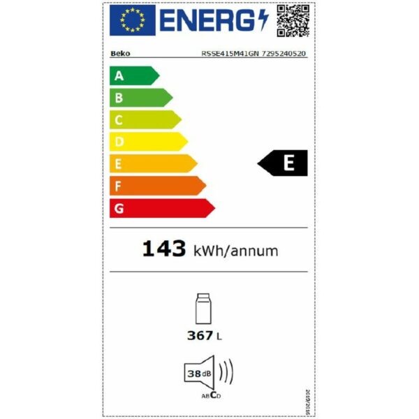 Ψυγείο BEKO RSSE415M41GN Γκρι - Image 2