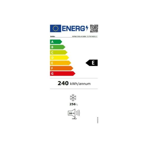 Ψύκτης BEKO RFNE290L41GN 256 l Γκρι - Image 2
