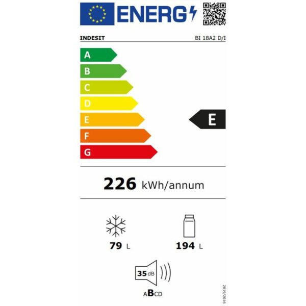 Συνδυασμένο Ψυγείο Indesit BI18A2DI Λευκό - Image 3
