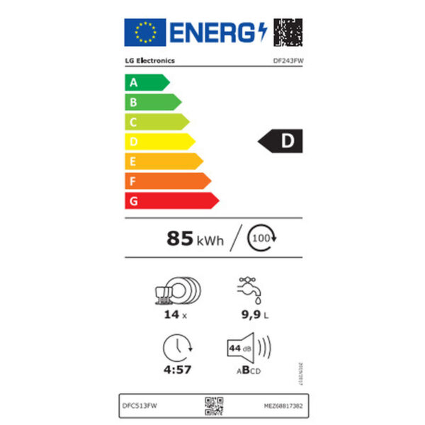 Πλυντήριο πιάτων LG DF243FW Λευκό 60 cm - Image 3